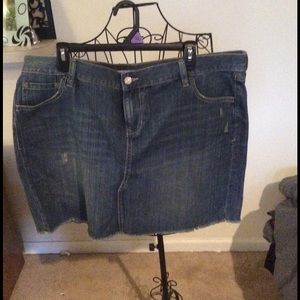 Plus size denim mini