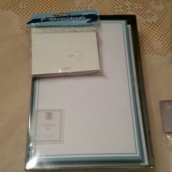 Blank invitation cards and place cards