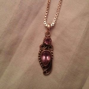 Purple pendant necklace
