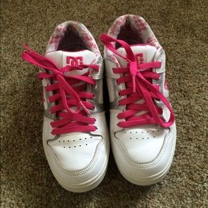 DC Like New Pink & White Shoes