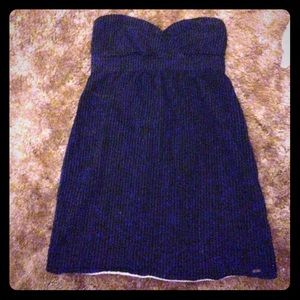 Strapless velvet dress!