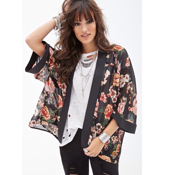 Forever 21 floral kimono