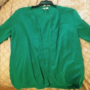 Cool blue button up cardigan!