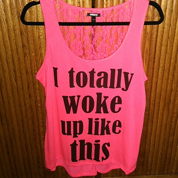 Tops - WEEKEND SALE NWT CUTE PINK TOP WITH LACE IN BACK