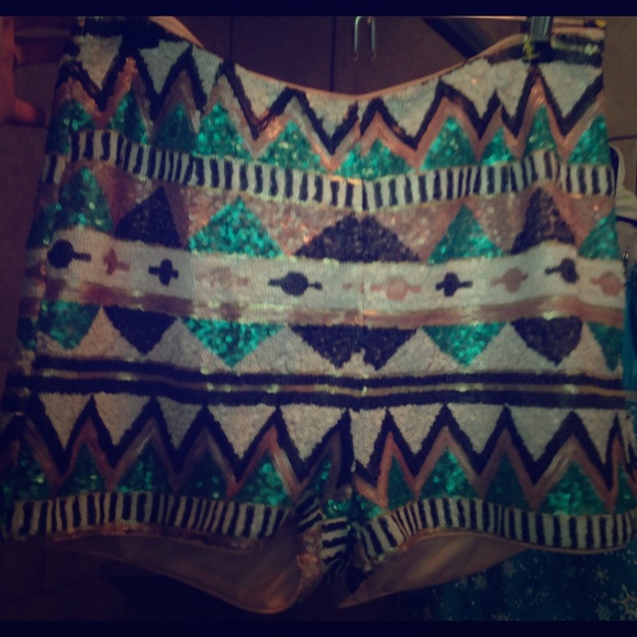 Sequin shorts