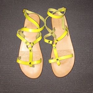 Lime green sandals
