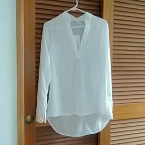 Sheer white blouse