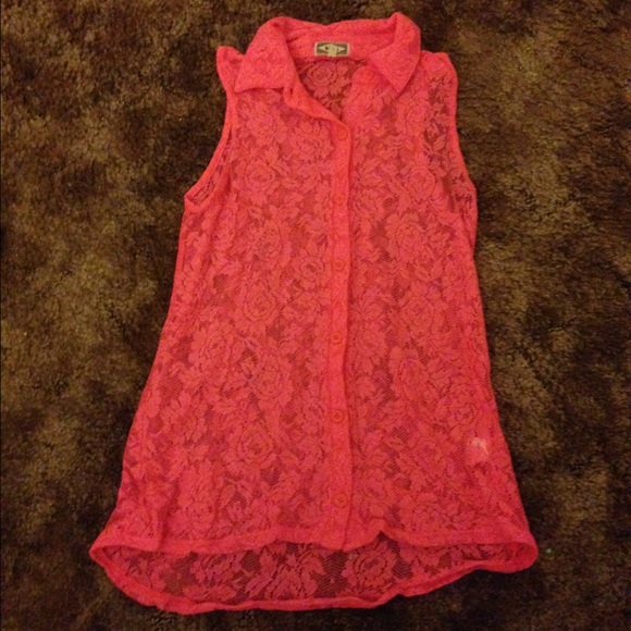 Pink lace shirt!