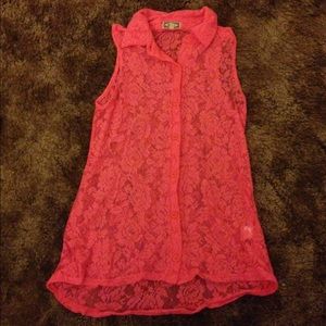 Pink lace shirt!