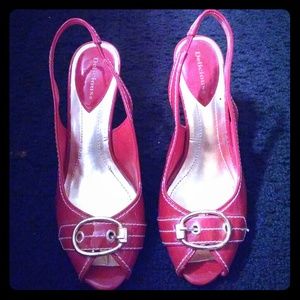 Beautiful red stylish pumps