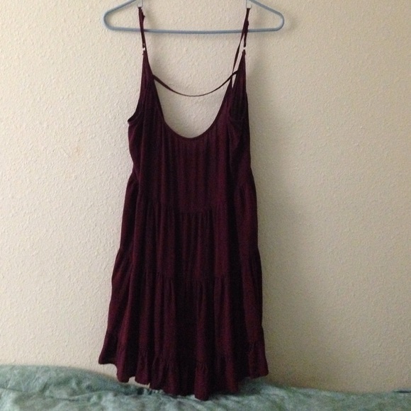 Brandy Melville Burgundy Jada Dress
