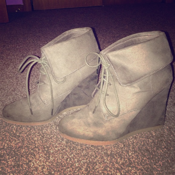 Mossimo Supply suede wedge booties