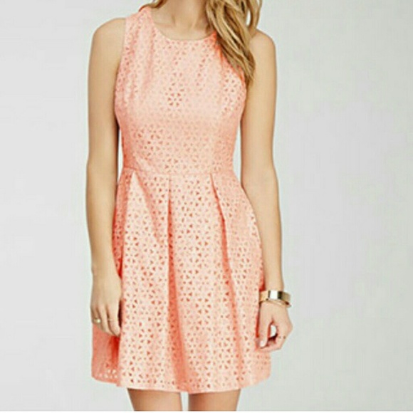 SOLD Laser cut coral dress