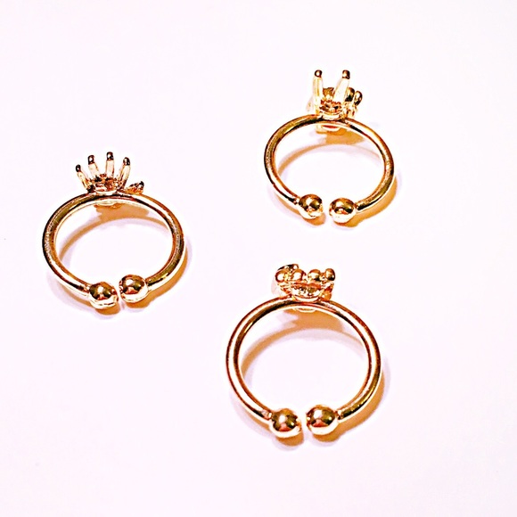 Starlet Fever Jewelry - ๐Gold RPS Hands Midi Ring Trio Starlet Fever Jewelry - ๐Gold RPS Hands Midi Ring Trio
