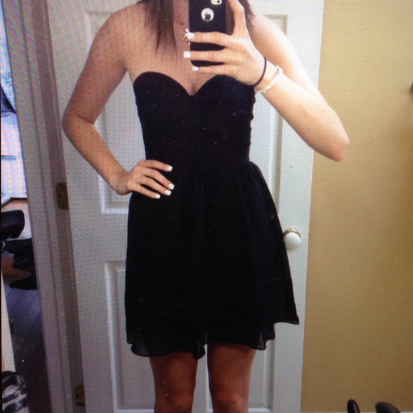 Little black strapless dress