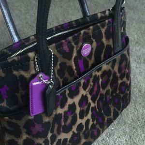 Authentic ocelot coach purse