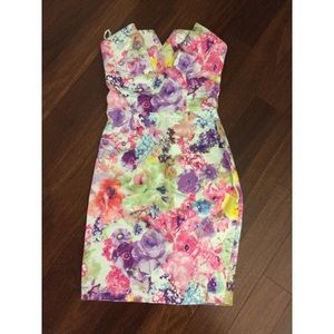 ASOS Petite floral strapless dress
