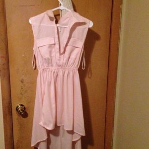 High low pink dress
