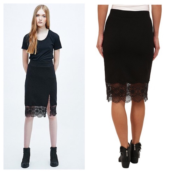 {Free People} Black "Story Teller" Skirt - Picture 2 of 4