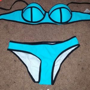 NWOT Neoprene teal baiting suit !(: