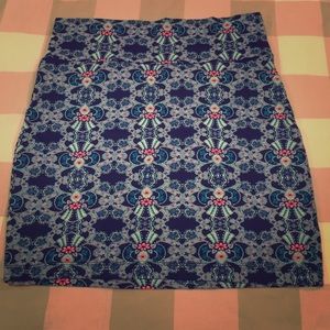 NEW - Charlotte Russe Blue Bodycon Paisley Skirt