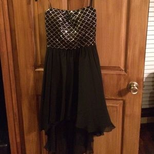 Black and gold dress