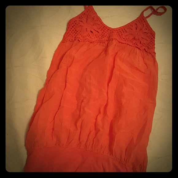 Orange bathing suit cover up