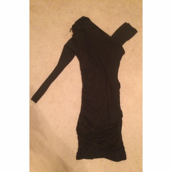 Black Venus Asymmetrical Dress - Picture 1 of 1