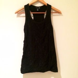 Black lace tank top