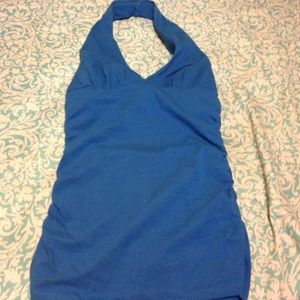 Blue halter top
