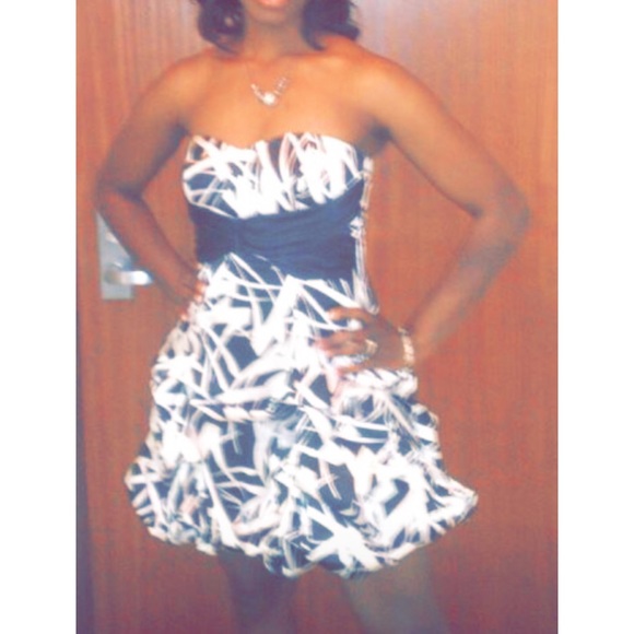 Black/white party dress