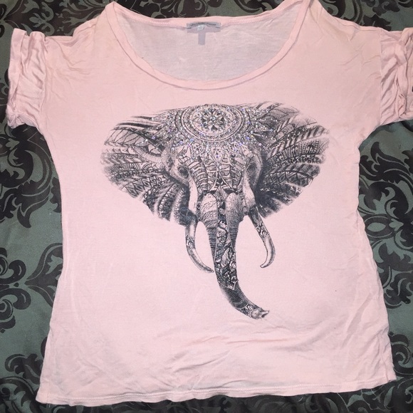Loose fitting pink elephant top