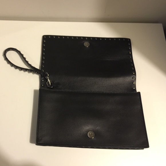*SOLD* Valentino Rock Stud Noir Clutch - Picture 3 of 4