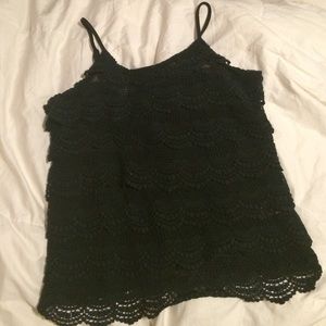 Black laced tank top