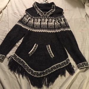 Indian inspired fringe sweater