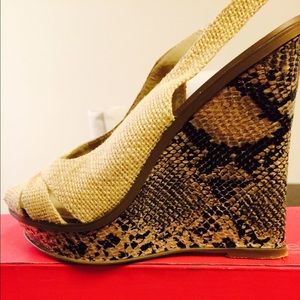 Marco Santi Snake print wedges