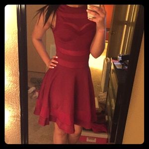 Burgundy cocktail dress