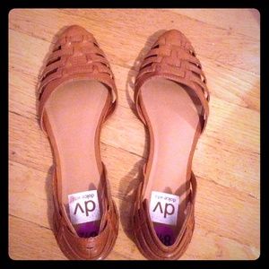 Light brown slip on flats
