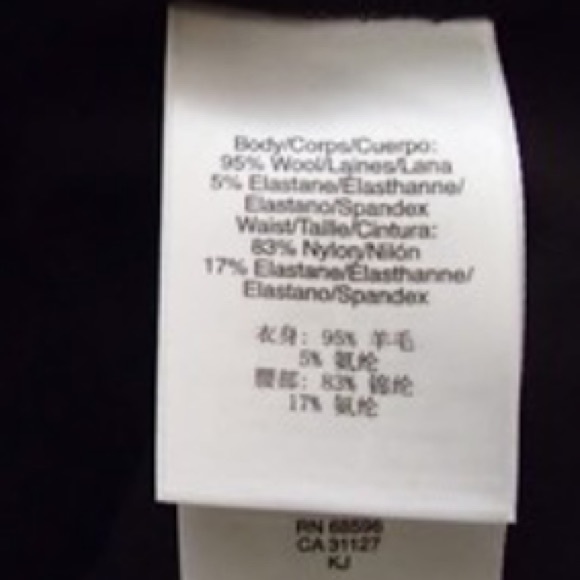 DKNY black wool dress v neck NWT