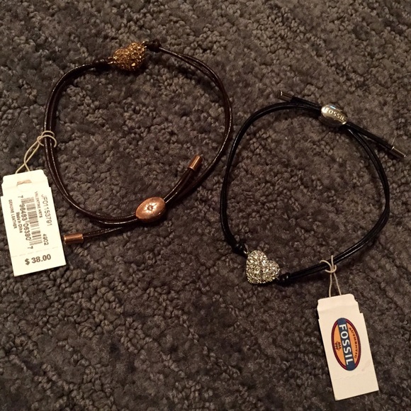 NWT Fossil Black or brown bracelet