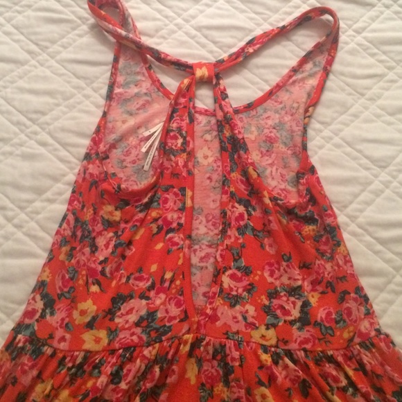 Kimchi Blue- Adorable Orange Floral Dress - Picture 3 of 3