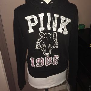 A (pink) Black Hoodie
