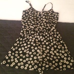 One clothing-black and white floral romper.