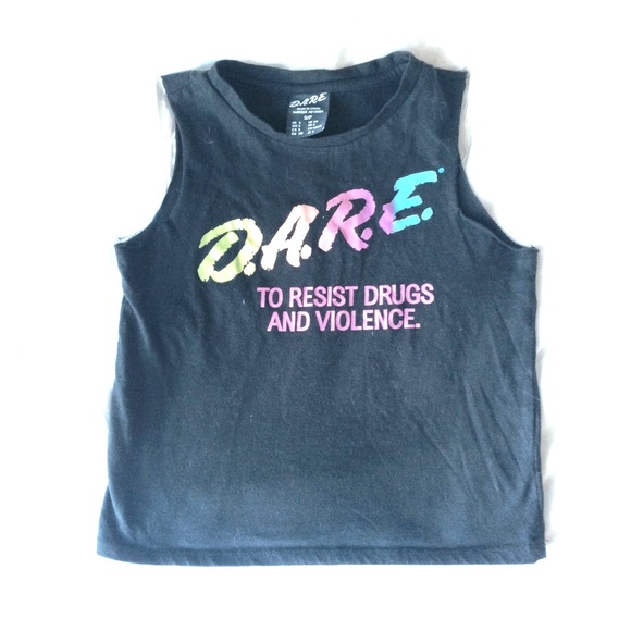 Vintage D.A.R.E Crop Top Festival Shirt