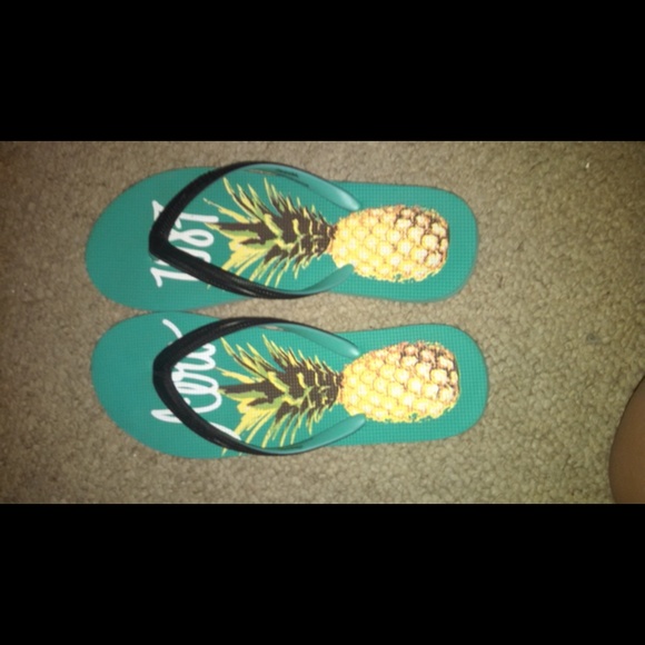Pineapple flip flops