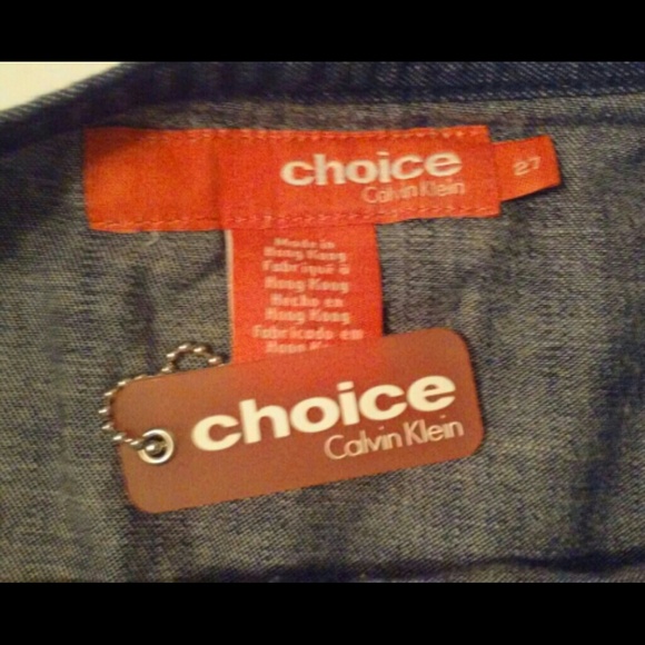 Calvin Klein Denim Skirt. NEW WITH TAGS - Picture 3 of 3
