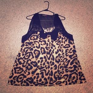 Animal Print No Sleeve Top ~ Size 2X