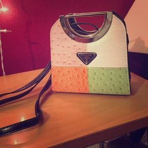Authentic PRADA leather box crossbody/ clutch