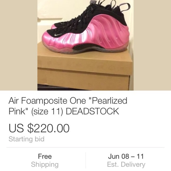 Nike Foamposite "Pearlized Pink" BRAND NEW (sz 11) - Picture 1 of 2