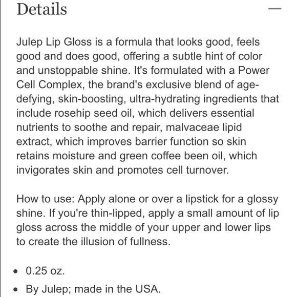 NWT Julep lip gloss in graceful - Picture 3 of 3